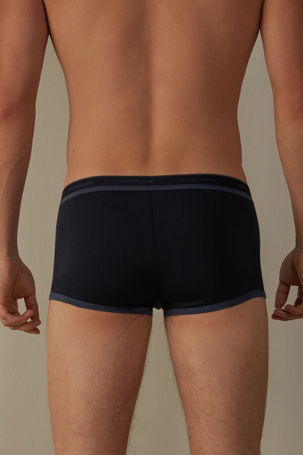 Intimssimi Stretch Supima® βαμβακερα Boxer Shorts with Logo Detail μπλε | LGRSX71107