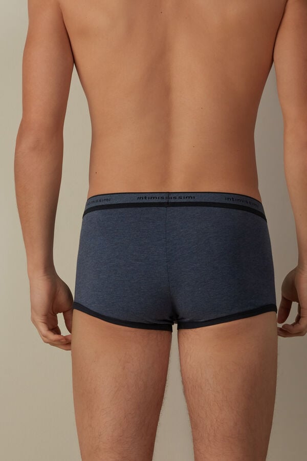 Intimssimi Stretch Supima® βαμβακερα Boxer Shorts with Logo Detail μπλε | QGRUV24628