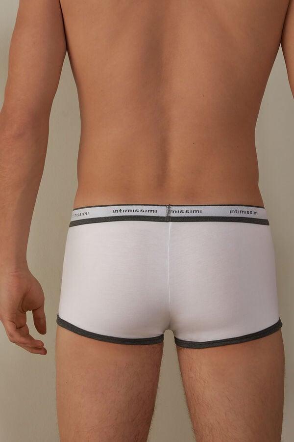 Intimssimi Stretch Supima® βαμβακερα Boxer Shorts with Logo Detail γκρι | XGRGW36797