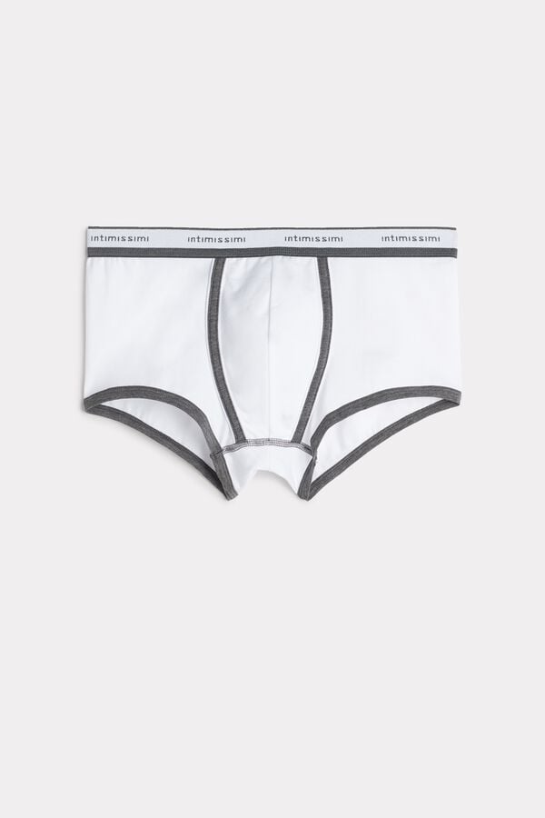 Intimssimi Stretch Supima® βαμβακερα Boxer Shorts with Logo Detail γκρι | XGRGW36797