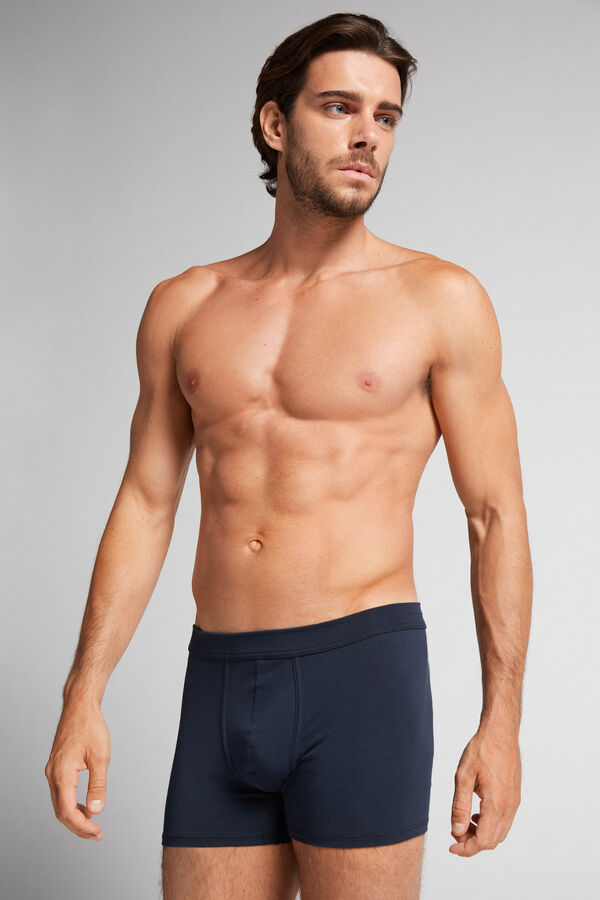 Intimssimi Supima® βαμβακερα Loose Fit Boxers μπλε | GRQAV87275