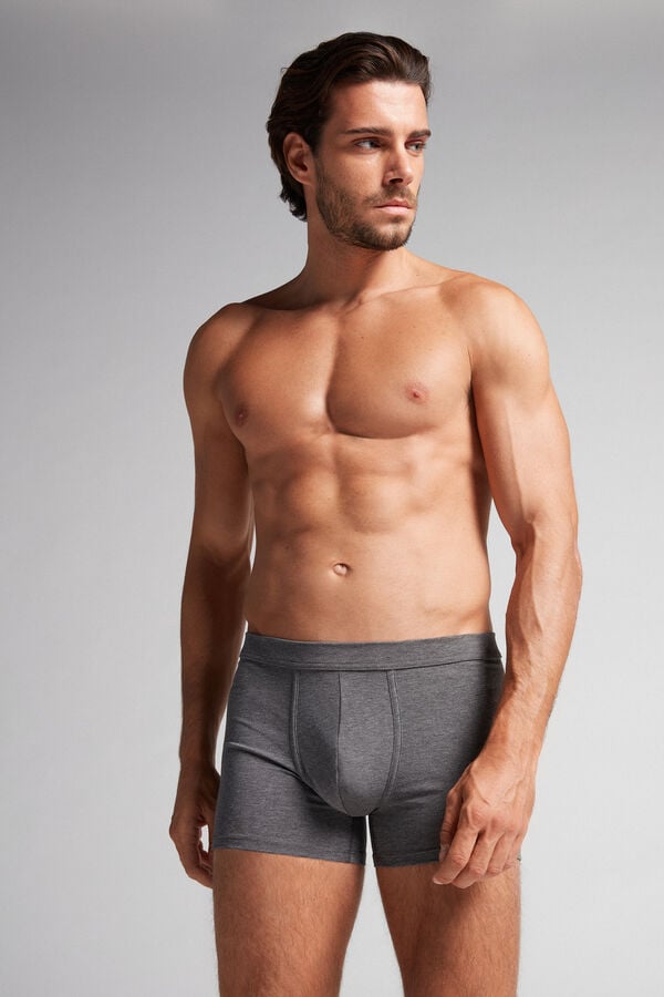 Intimssimi Supima® βαμβακερα Loose Fit Boxers σκούρο γκρι | TGRWZ21822