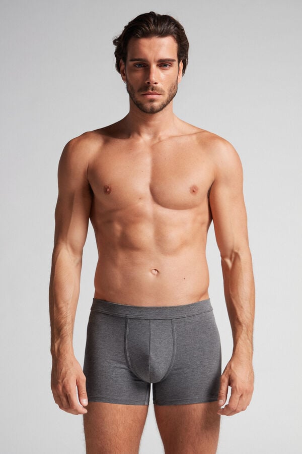 Intimssimi Supima® βαμβακερα Loose Fit Boxers σκούρο γκρι | TGRWZ21822