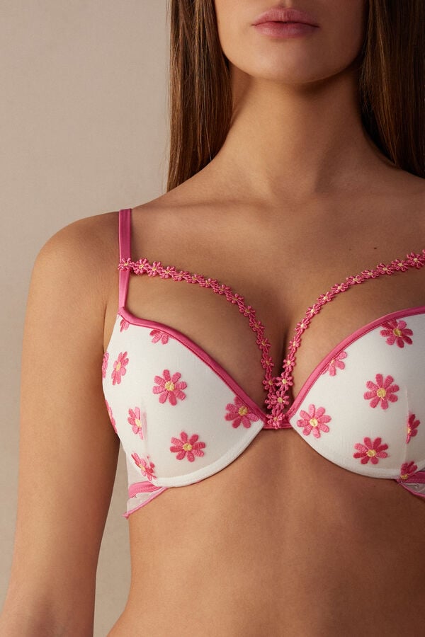 Intimssimi Sweet Like Daisies Simona Super Push-up Bra ασπρα | FGRUI56172