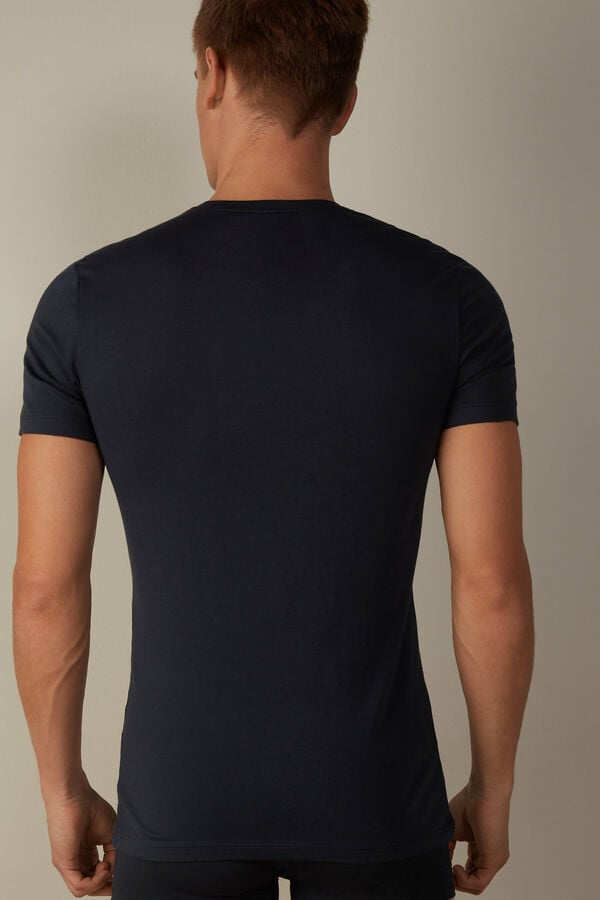 Intimssimi T-shirt in Stretch Supima® βαμβακερα μπλε | AGRDF13261