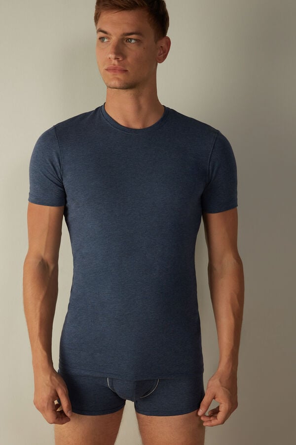 Intimssimi T-shirt in Stretch Supima® βαμβακερα μπλε | GRCVG88599