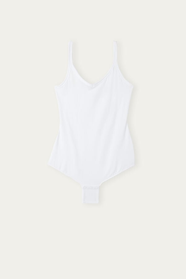 Intimssimi Tank στυλ Bodysuit in Supima® Ultralight βαμβακερα ασπρα | ZGRMJ71725