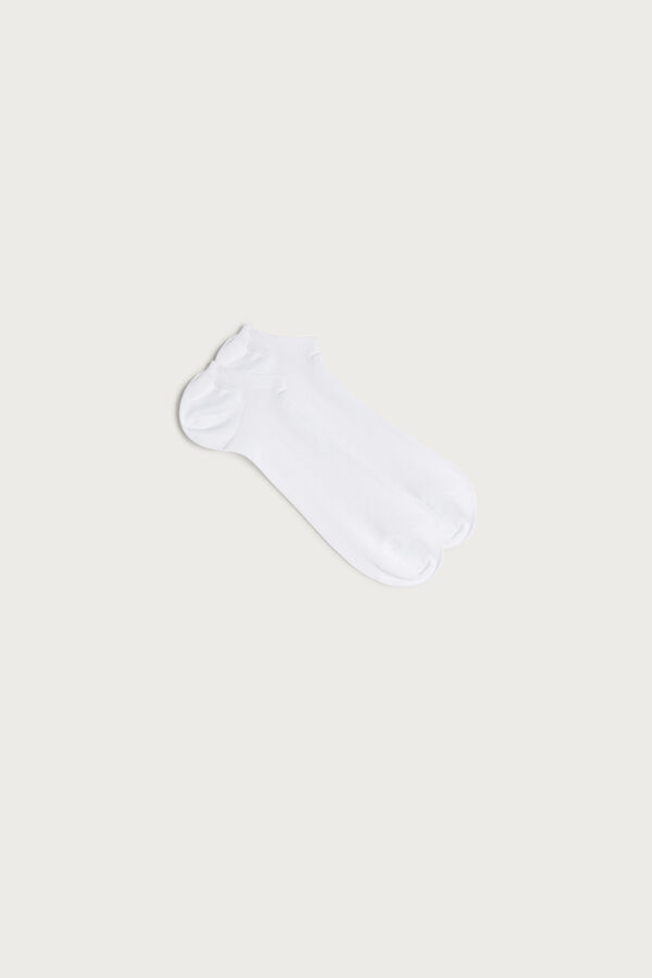 Intimssimi Tartan βαμβακερα Πλευρωτός Trainer Socks ασπρα | MGRHR23451