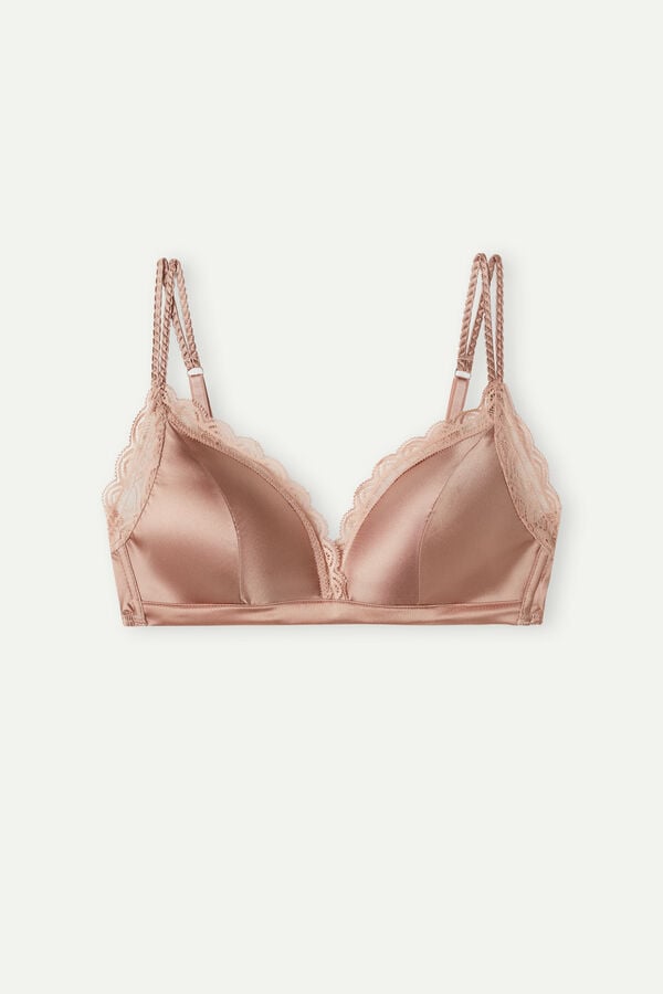 Intimssimi Tiziana Silk and δαντελα Triangle Bra Natural | FGRUI99508