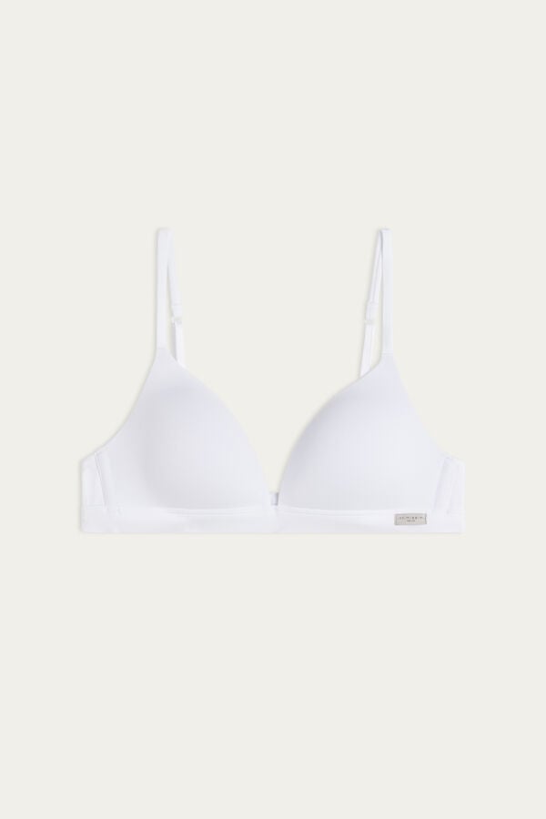 Intimssimi Tiziana Triangle Bra in βαμβακερα ασπρα | MGRHR29425