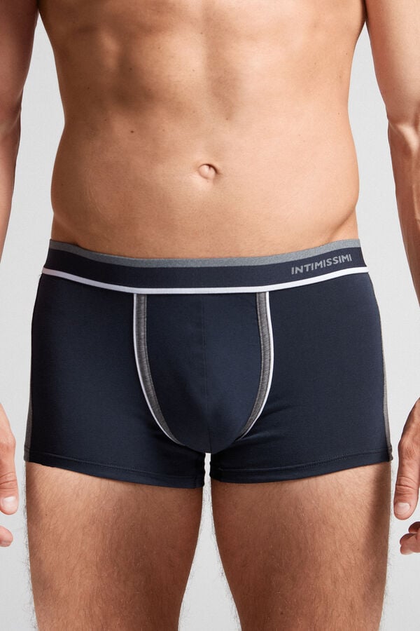 Intimssimi Two-tone Boxers in Stretch Supima® βαμβακερα μπλε | SGRNY79680