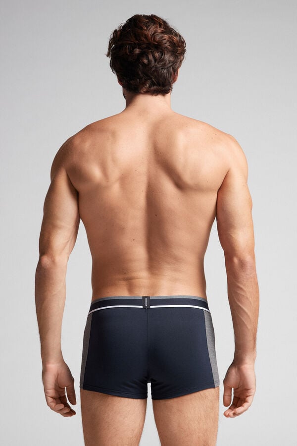 Intimssimi Two-tone Boxers in Stretch Supima® βαμβακερα μπλε | SGRNY79680