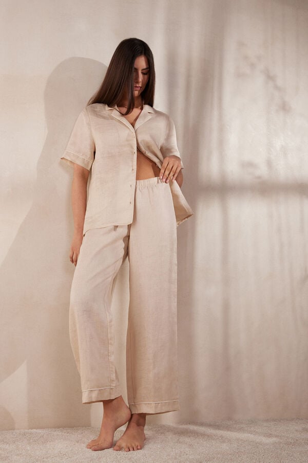 Intimssimi Yacht Night Linen Pants Natural | DGRKV32266