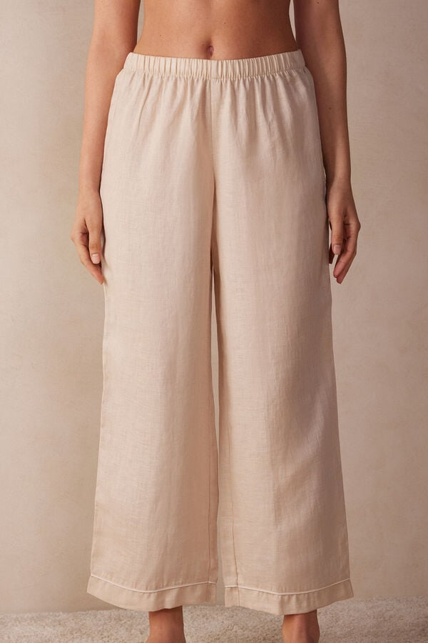 Intimssimi Yacht Night Linen Pants Natural | DGRKV32266