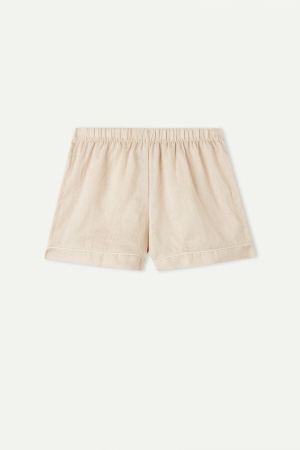 Intimssimi Yacht Night Linen Shorts Natural | GRZDE16768