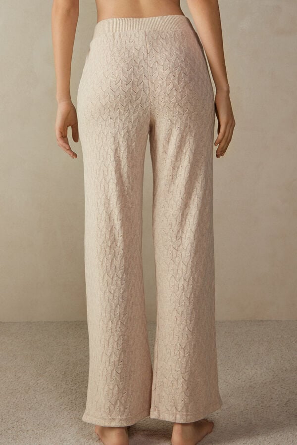 Intimssimi Χειμερινά Braid Full Length Jacquard Pants Natural | GRJZR84993