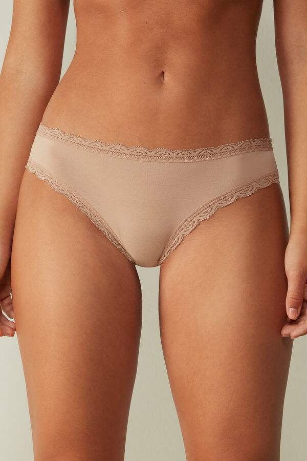 Intimssimi βαμβακερα and δαντελα Panties Natural | MGRFT25535