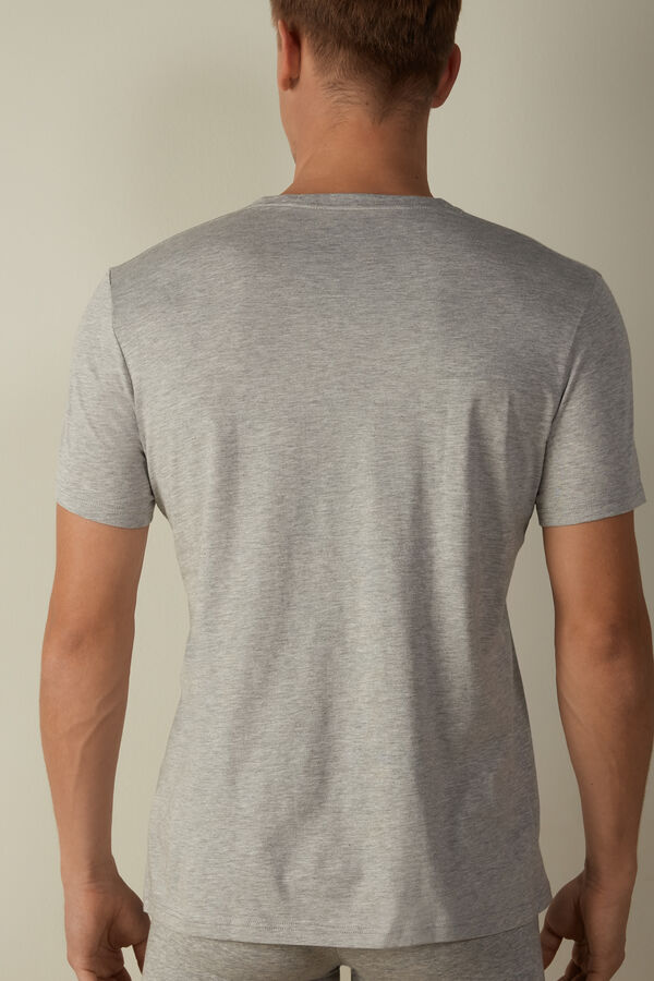 Intimssimi κοντο Sleeve Crew Neck T Shirt in Supima® βαμβακερα γκρι | BGRSO38596