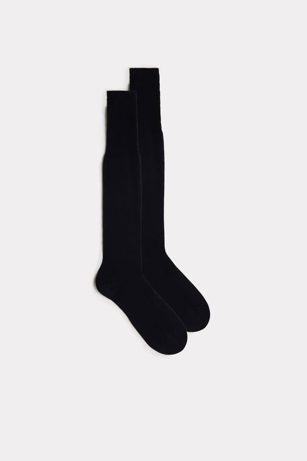 Intimssimi ψηλεσ Sateen Egyptian βαμβακερα Socks μπλε | GRDFL94854