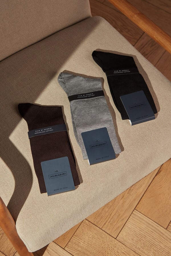 Intimssimi ψηλεσ Sateen Egyptian βαμβακερα Socks καφε | MGRFT94204